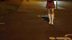 Bella the street whore at night looking for cock