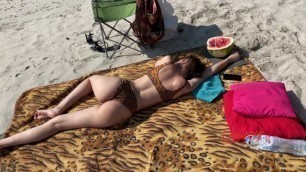 Swindle a Stranger on the Beach for Blowjob