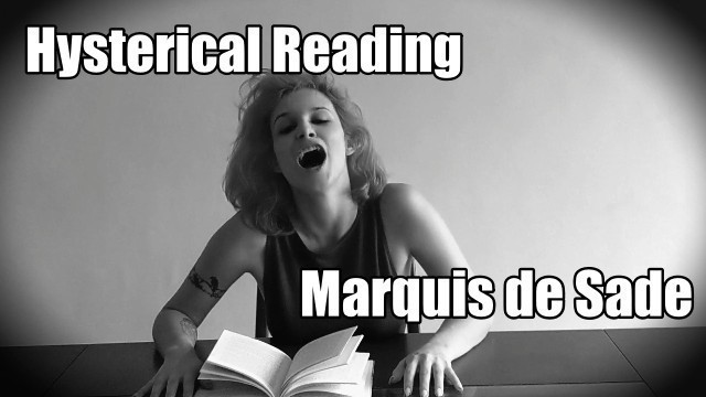 Hysterically Reading Marquis De Sade while Sitting on a Vibrator