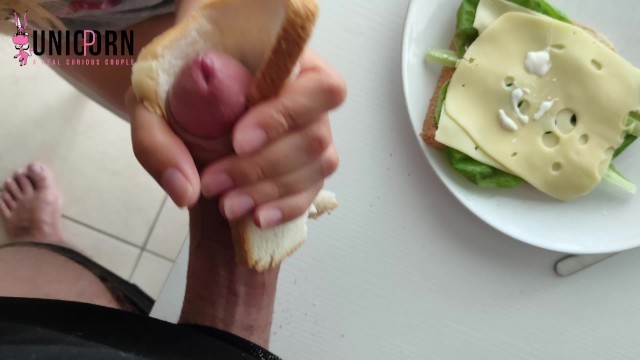 CUM ON MY CHEESE SANDWICH | my Meal need Protein | MAYO is FINISH STEP SISTER MILKS ME | FOOD PLAY