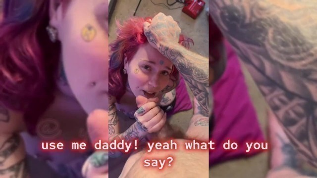 Submissive Slut Begs to Suck Daddy's Balls